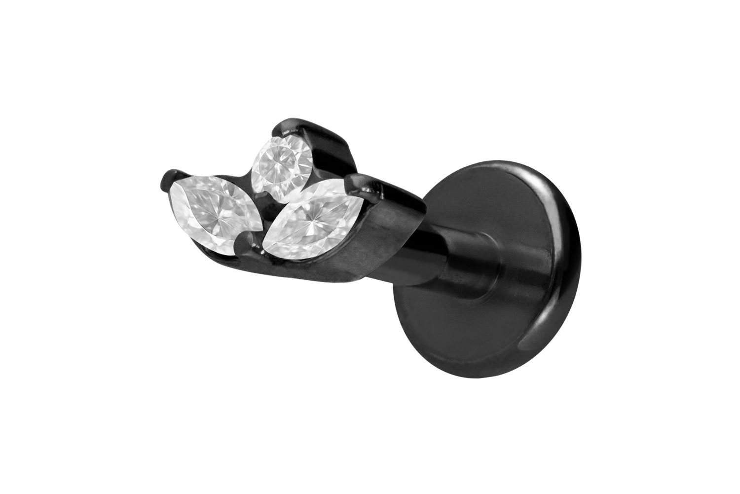Titan Labret Piercing mit Innengewinde LOTUSBLÜTE